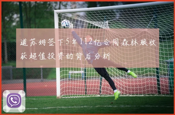 道苏姆签下5年112亿合同森林狼收获超值投资的背后分析